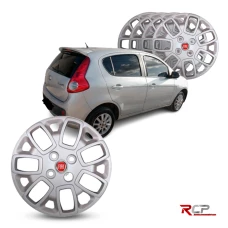 Calota Uno attractive 2014 | Aro 13 | Fiat | Jogo com 4 Calotas Prata