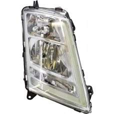 FAROL VOLVO H7/H1 FH 400/460/540/750/FM 380 14> LD COM LED DRL/MASCARA NEGRA
