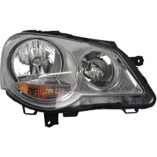 FAROL VW H7/H1 POLO SEDAN/HATCH 07> LD COM PISCA/MASCARA CROMADA