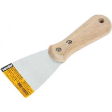 ESPATULA LISA 60MM CABO DE MADEIRA PARAFUSADO