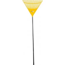 VASSOURA PLASTICA PARA GRAMA 24 DENTES COM CABO