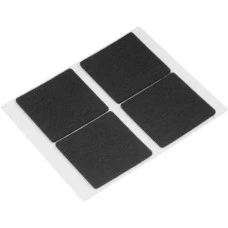 FELTRO AUTOADESIVO PRETO QUADRADO 50MM COM 4 UN