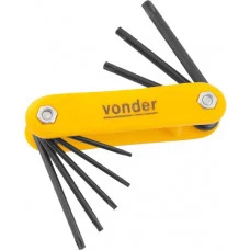 JOGO DE CHAVES HEXALOBULAR T9 A T40 COM 8 PECAS