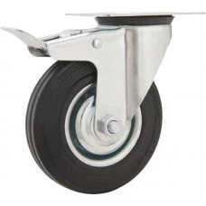 RODIZIO GIRATORIO LEVE 5" COM FREIO PRETO