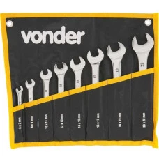 JOGO DE CHAVES FIXAS 6 MM A 22 MM CROMADAS