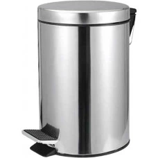 LIXEIRA REDONDA 3 LITROS INOX CINZA